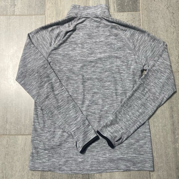 Old Navy Active Breathe ON 1/4 Zip Pullover Gray Long Sleeve Thumbholes Sz Small - Picture 4 of 7